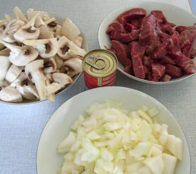 Bøf stroganoff med kød fra bondegaarden.dk